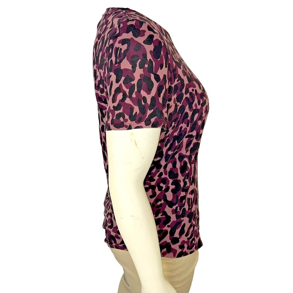 PINK Victoria's Secret Tee Shirt Womens Size L Abstract Cheetah Camo Print - Picture 4 of 11